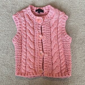 Zara Pink Knit Sleeveless Top- Size small